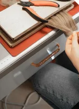 Plaukų sruogos su keratinu priauginimui